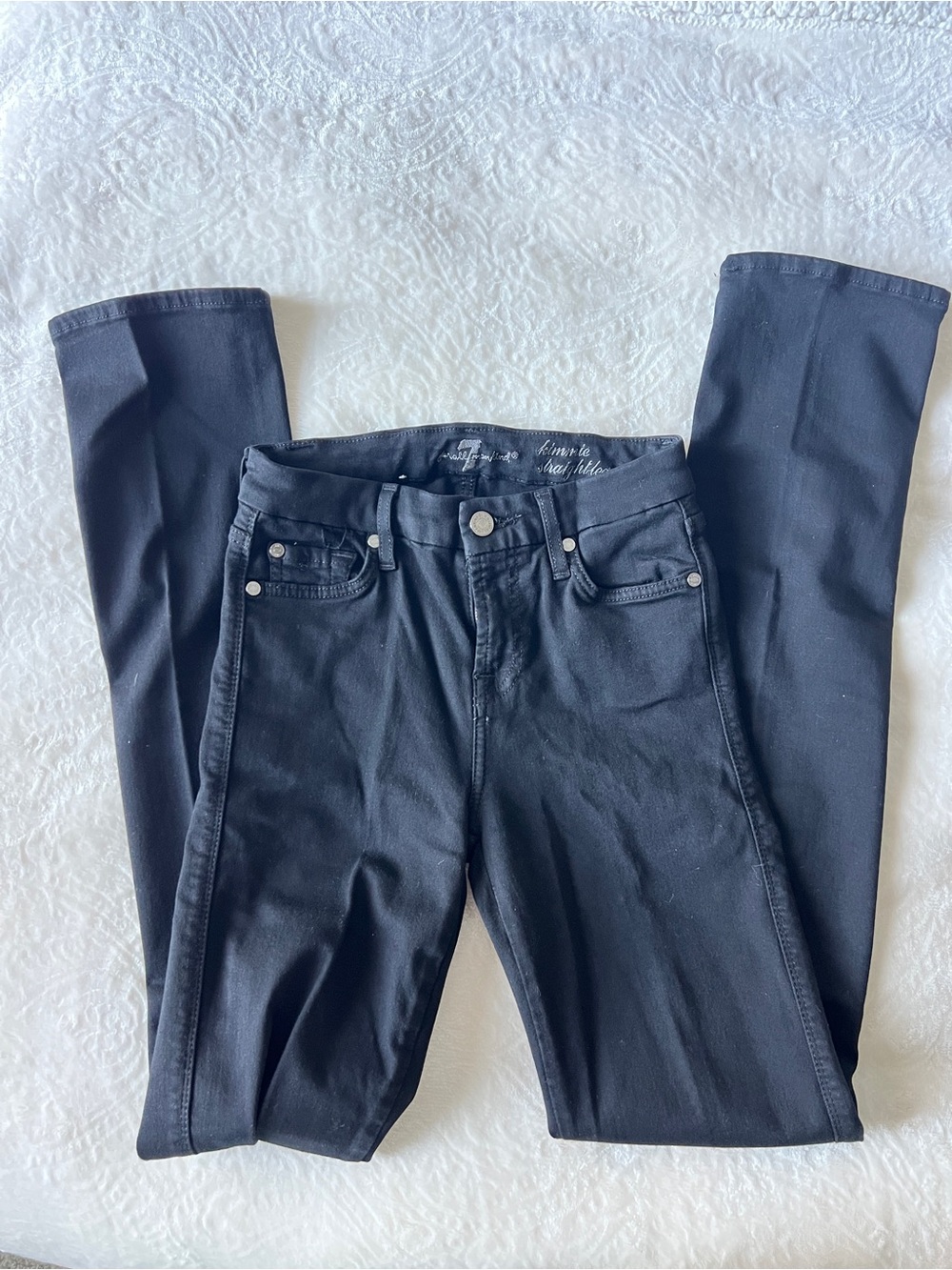 7 For All Mankind  Skinny Jeans in black